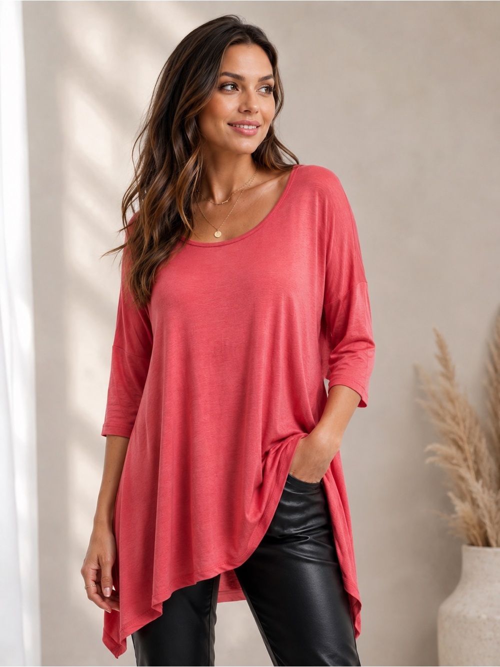 🆕 Coral Sharkbite Tunic